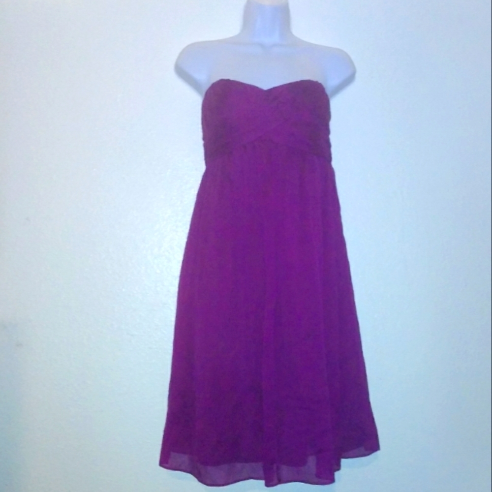 J Crew Silk Strapless Party Dress
